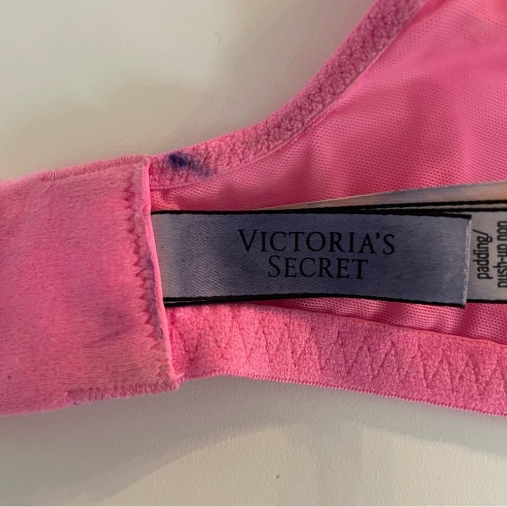 New! Victoria's Secret Dream Angels Wicked Lace Balconette Bra Pink 20077 - Picture 6 of 8